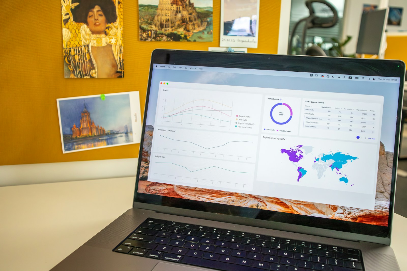 Global Startup team collaborating internationally on laptops and charts, highlighting global business expansion strategies.