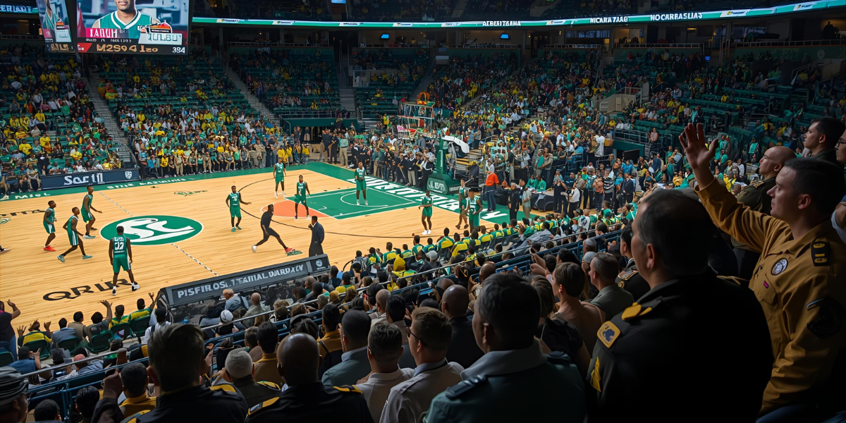 basketball championship in Lagos uniting military and civilians with vibrant energy